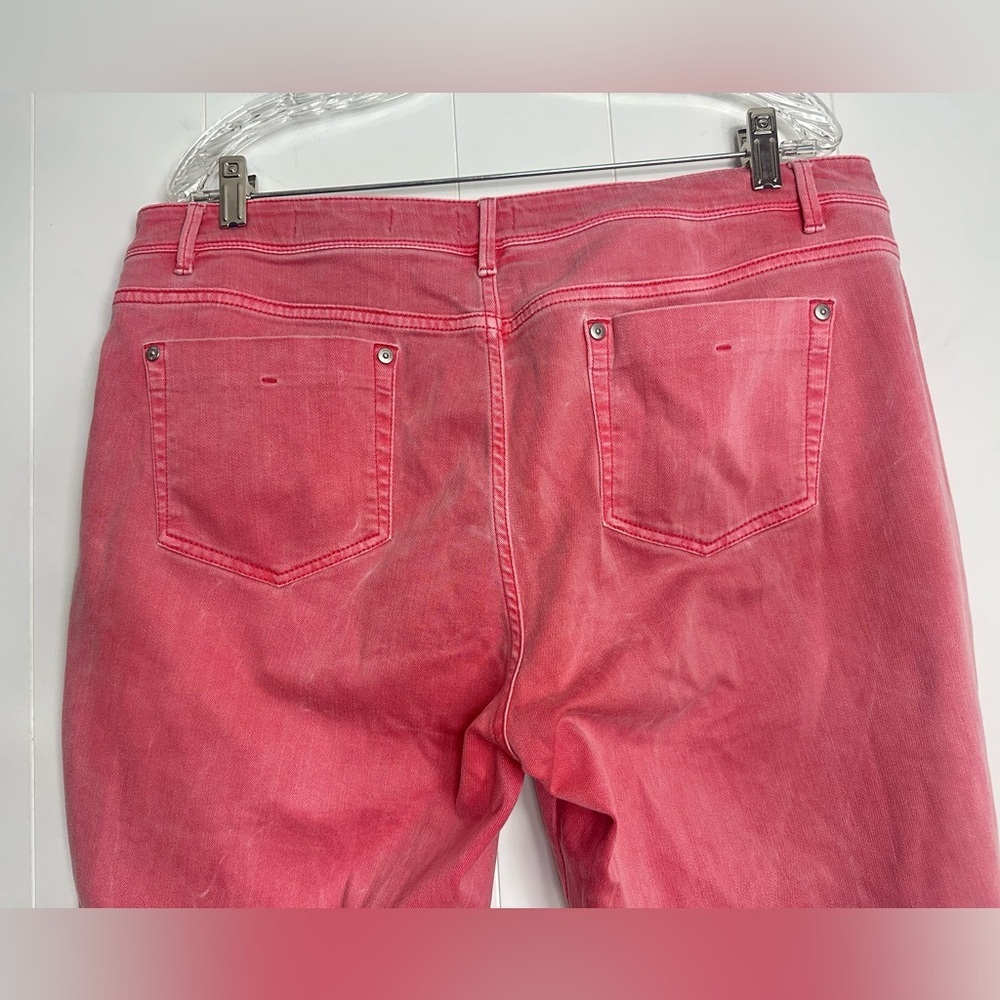 J Jill Denim Authentic Fit Slim Ankle Womens Size 16 Pink Casual - Picture 7 of 14